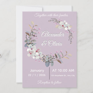 Convites Wedding Invitation Template - Editable & printable