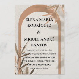 Convites Wedding Invitation Terracotta Arch Olive Branch