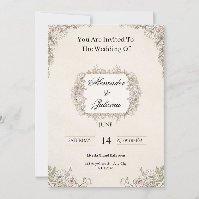 Convites  Wedding Invitations (Frente)