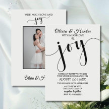 Wedding, Modern, Typography, Script, Invitation