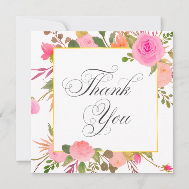 Convites Wedding or Shower Thank you cards (Frente)