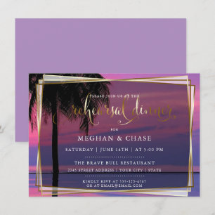 Convites Wedding Rehearsal Dinner  Noite tropical exótica