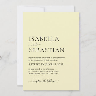 Convites Wedding Simple Light Khaki