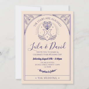 Convites Wedding Tarot Moon Heart Stars