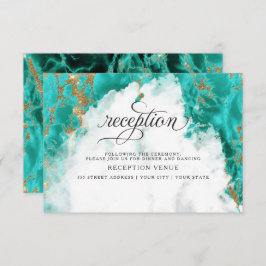 Convites WEDDING| Turquesa Watercolor Geode Barefoot™