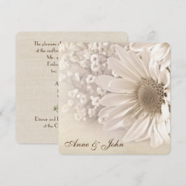 Convites Wedding Vow Renewal Sepia Daisy