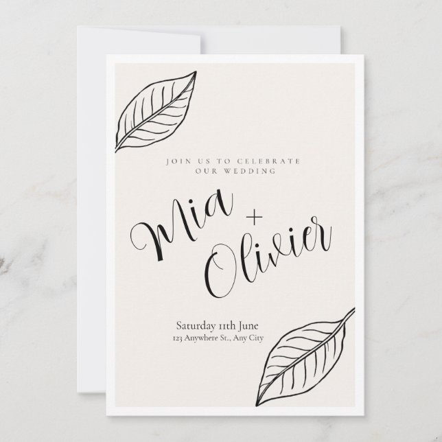 Convites Weeding invitation  (Frente)