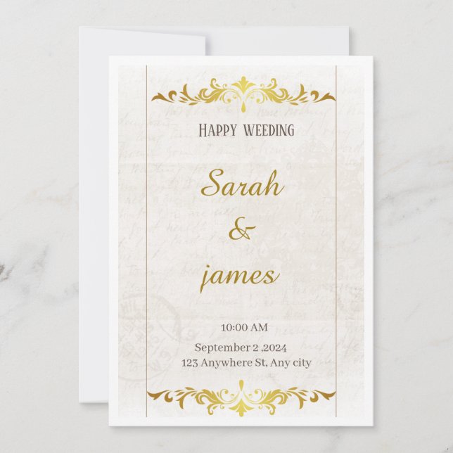 Convites Weeding invitation  (Frente)