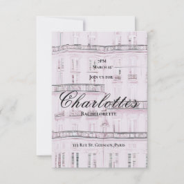 Convites Weekend a Paris Bachelorette  Invitation