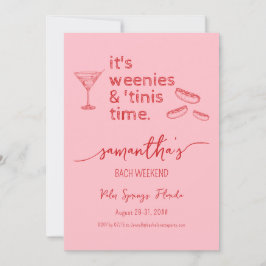 Convites Weenies & Tinies Red Bachelorette Bach Weekend