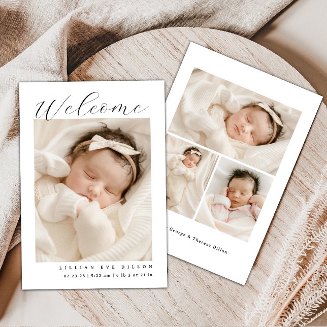 Convites Welcome Birth Announcement (Criador carregado)