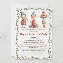 Convites Welcome Elf Party | North Pole Arrival Celebration