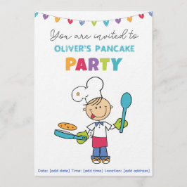 Convites Welcome to Pancake Party invitation