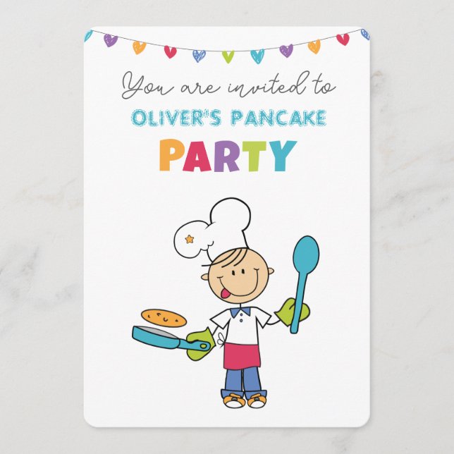 Convites Welcome to Pancake Party invitation (Frente)