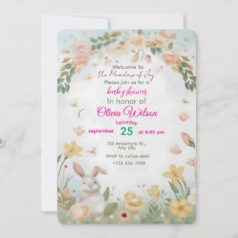 Convites Welcome to the Meadow of Joy” – Baby Shower Invita