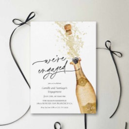 Convites We're Engaged Couples Engagement Party Invitation