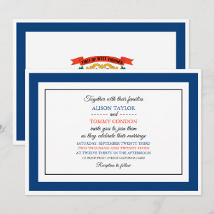 Convites West Virginian Flag, West Virginia Wedding