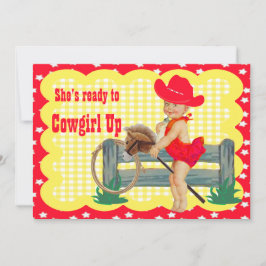 Convites Western Baby Cowgirl No Grupo Stick Horse Convide