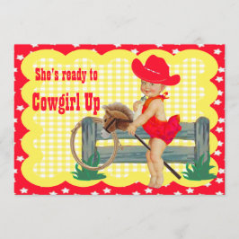 Convites Western Baby Cowgirl No Grupo Stick Horse Convide
