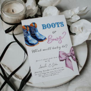 Convites Western Baby Jean Boots ou Arcos Revolução de Gêne