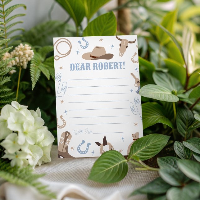 Convites Western Birthday Time Capsule Card (Criador carregado)