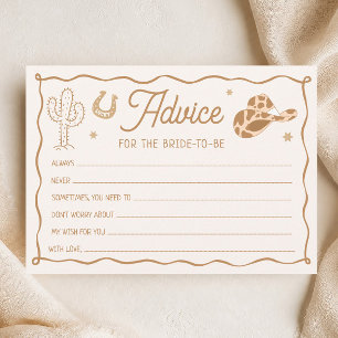 Convites Western Boots and Bubby Chá de panela Advice Card