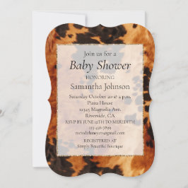 Convites Western Brown Cowhide