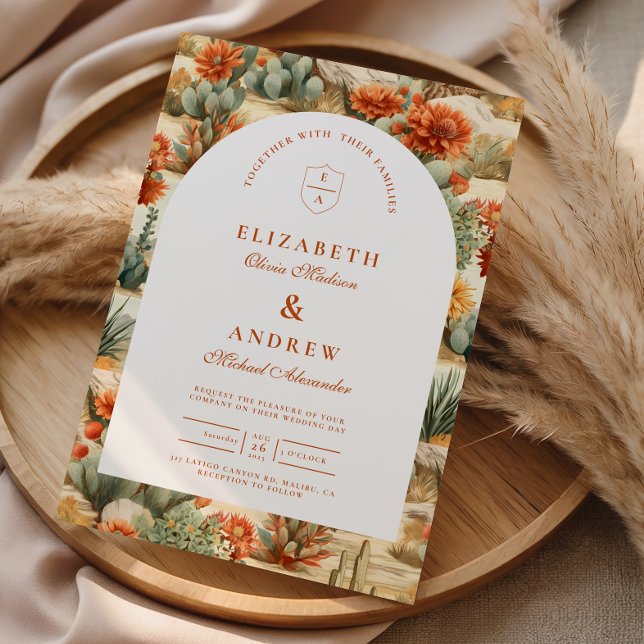 Convites Western Cactus Garden Wedding (Criador carregado)