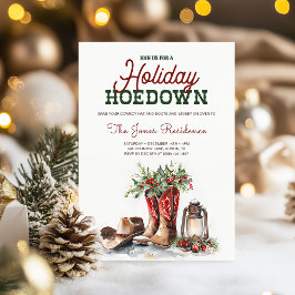 Convites Western Christmas Holiday Hoedown Rustic Party