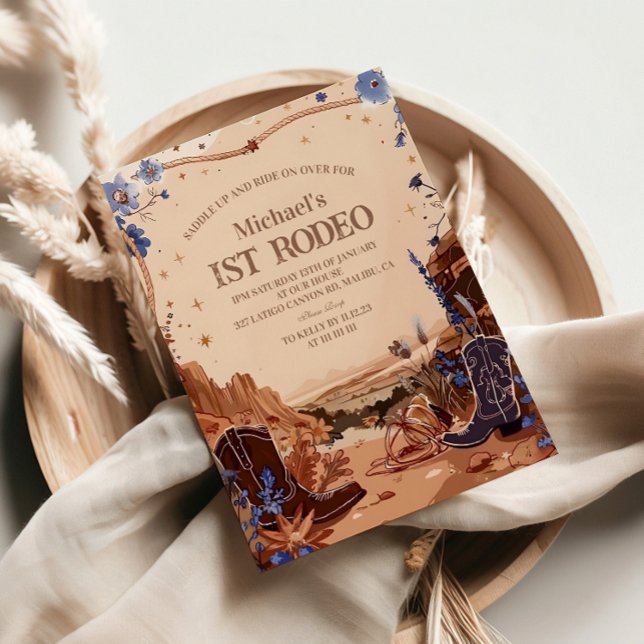 Convites Western Cowgirl Cowboy First Birthday (Criador carregado)
