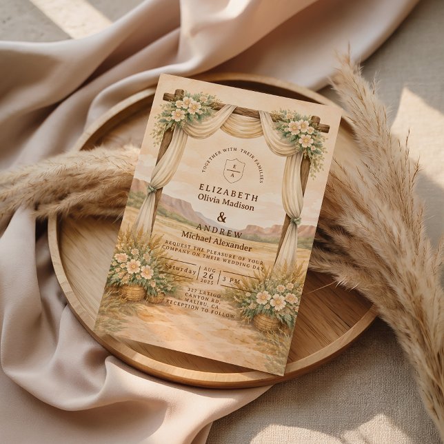 Convites Western Desert Arch Wedding (Criador carregado)