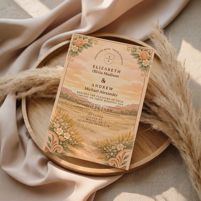 Convites Western Desert Canyon Wedding (Criador carregado)