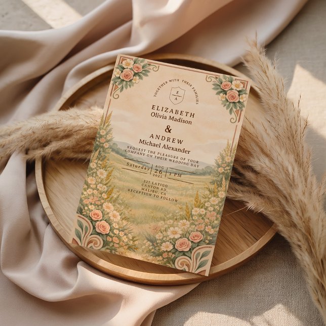 Convites Western Desert Floral Arch Wedding (Criador carregado)