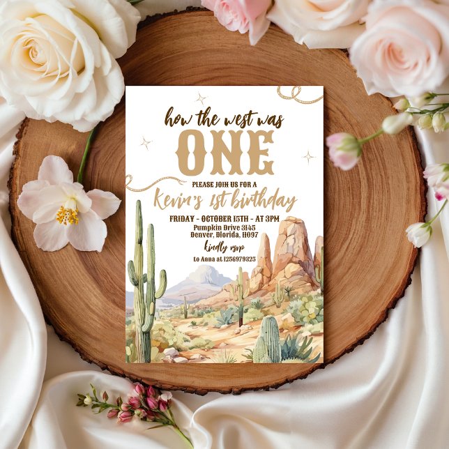 Convites Western First Birthday Invitation (Criador carregado)