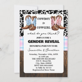Convites Western Gender Reveed Country Boots