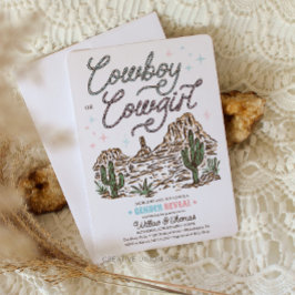 Convites Western Gender Revement Chá Cowboy ou Cowgirl