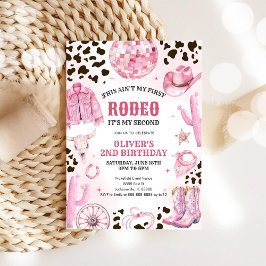 Convites Western Rodeo Cowgirl Second Rodeo 2nd Birthday