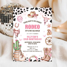 Convites Western Rodeo Cowgirl Second Rodeo 2nd Birthday