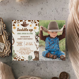 Convites Western Saddle Junta-Se A Nós Para A Foto De Anive