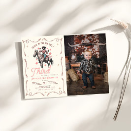 Convites Western Saddle para a aniversário de 3 anos da nos
