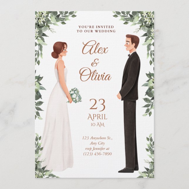 Convites When Our Eyes Meet Wedding Invitation (Frente)