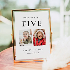 Convites When We Were Age Photo Table Number