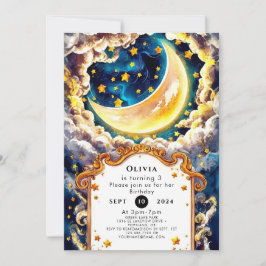 Convites Whimsic Boho Moon Birthday