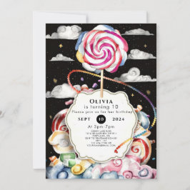 Convites Whimsic Candyland Birthday