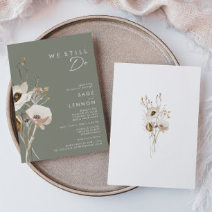 Convites Whimsic Wildflower   Sage Ainda Renovamos