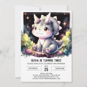 Convites Whimsical Boho Dino Bash Birthday