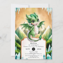 Convites Whimsical Boho Dragon Birthday