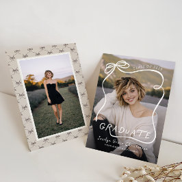 Convites Whimsical Bow Frame Overlay Graduation