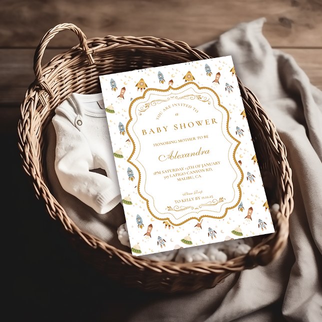 Convites Whimsical Celestial Safari Baby Shower (Criador carregado)