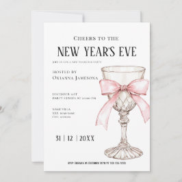 Convites Whimsical Champagne New Year's Eve Party